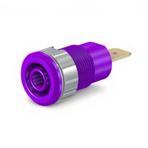 SIKKERHEDSBSNING VIOLET 32A CAT III 4mm SPADE 6.3mm SLB4