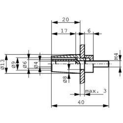 SIKKERHEDSBSNING MC SORT SAB4-G 4mm
