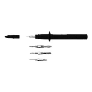 Sikkerheds mlepind sort m. 4 spidser, CAT II, 32A/1000V AC