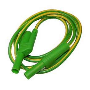 MLELEDNING m. SIKKERHEDSSTIK 1m GUL/GRN