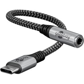 USB-C adapter til 3.5mm jack hovedtelefonadapter stofledning