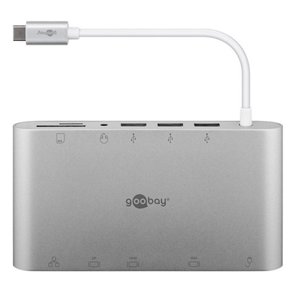USB-C MULTIPORT ADAPTER 11 VEJS ALUMINIUM/SLV FARVET