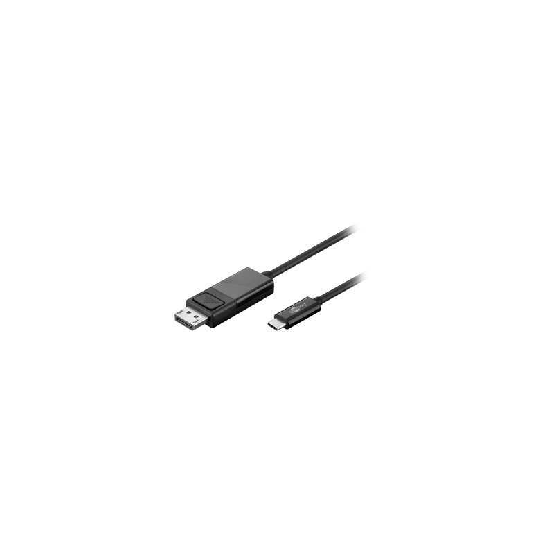 USB-C TIL DISPLAYPORT ADAPTER KABEL 1.2m SORT