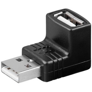 USB-A han til USB-A hun vinkel adapter USB 2.0