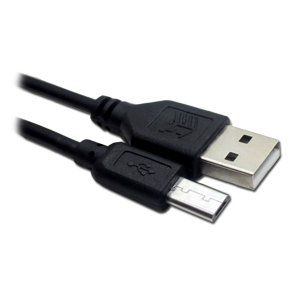 USB-A - USB MICRO-B KABEL 1.0m SORT LANG UDGAVE MICRO USB 12mm