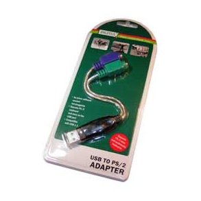 Adapterkabel USB-A til 2 stk. PS2 10cm