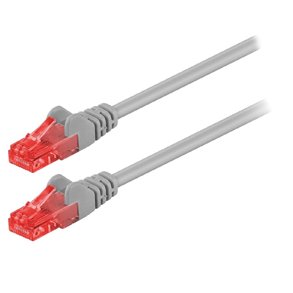 Netvrkskabel CAT6 0.25m gr U/UTP