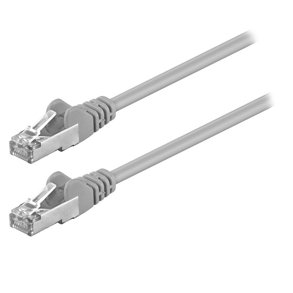 Netvrkskabel skrmet CAT5  0.5m gr F/UTP