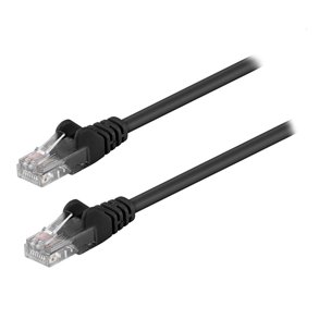 Netvrkskabel sort CAT5e 3m U/UTP