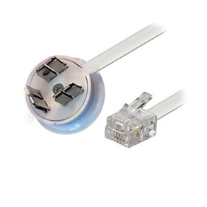 TELEFONKABEL 15m HVID DK HAN/RJ11