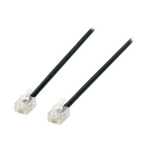 TELEFONKABEL RJ11/RJ11 6/4 5m SORT