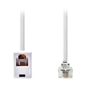 TELEFONFORL�NGERKABEL 10.0m RJ11-RJ11 HVID