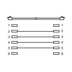 TELEFONKABEL 3.0m RJ11-RJ11 SORT