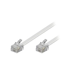 TELEFONKABEL 1.0m RJ11-RJ11 HVID