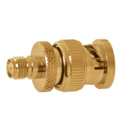 SMA hun/BNC han adapter forgyldt