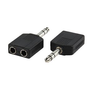 JACK/JACK ADAPTER 6.3HAN STEREO/ 2x6.3HUN STEREO
