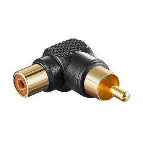 PHONO/PHONO ADAPTER VINKEL HAN/HUN SORT GULD