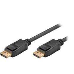 Displayportkabel han/han 1.0m sort V1.4 8K
