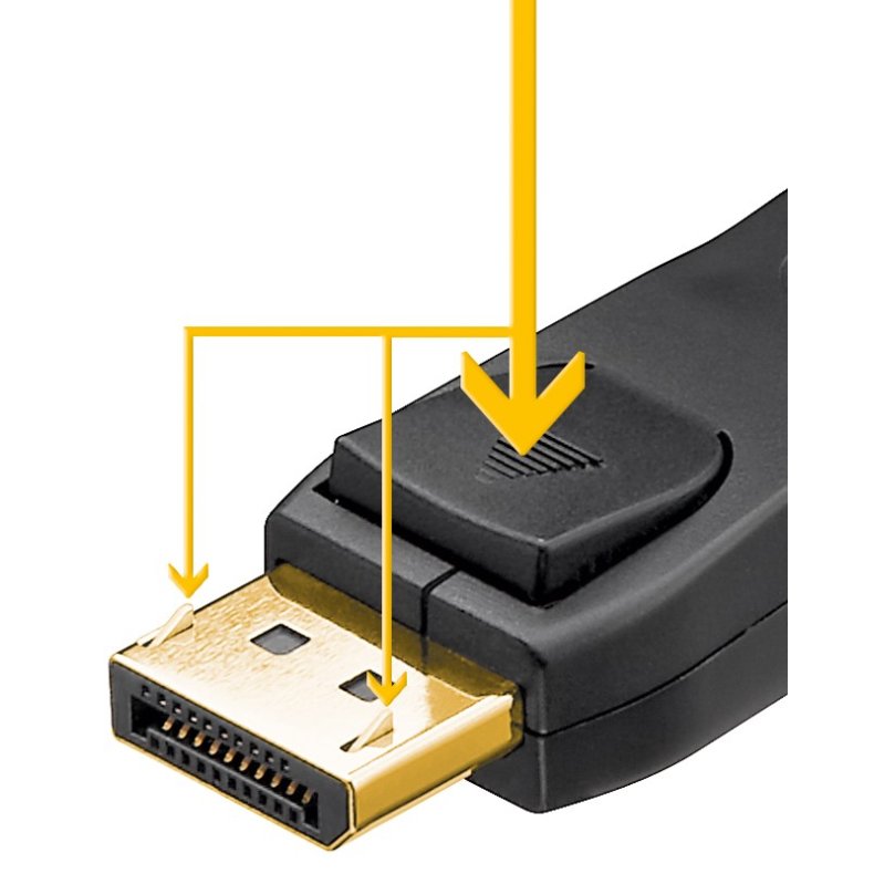 Displayportkabel han/han 1.0m sort V1.4 8K