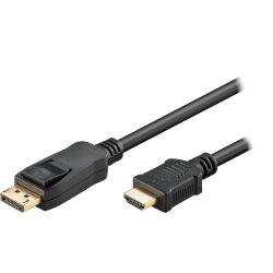 Displayport til HDMI kabel  2m sort v1.2