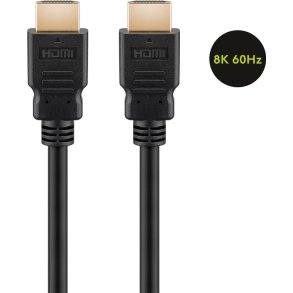 HDMI kabel sort 2.00m ultra high speed 4K/8K (2.1)