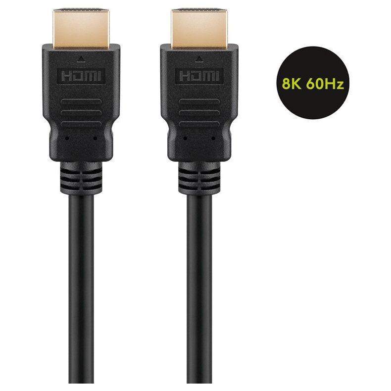 HDMI cabel sort 2.00m ultra high speed 4K/8K (2.1)