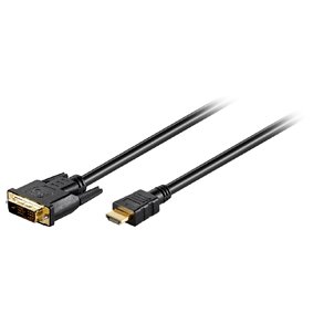 HDMI/DVI FORGYLDT KABEL (18+1) 1.0m