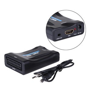 SCART TIL HDMI CONVERTER MED DCSTIK/USB STRMKABEL