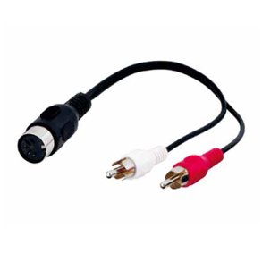 5PL DIN HUN 180° TIL 2xPHONO HAN 25cm.