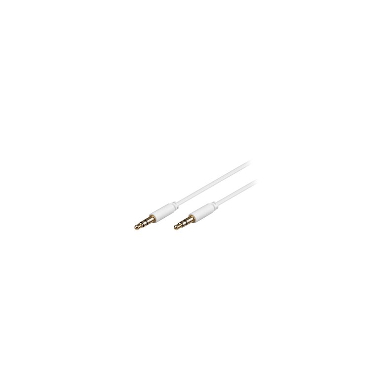 JACKKABEL 3.5mm HAN/HAN 0.50m STEREO HVID