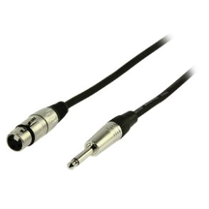 JACK HAN MONO 6.3mm-XLR HUN KABEL 2m UBALANCERET SKRMET MIKROFONKABEL