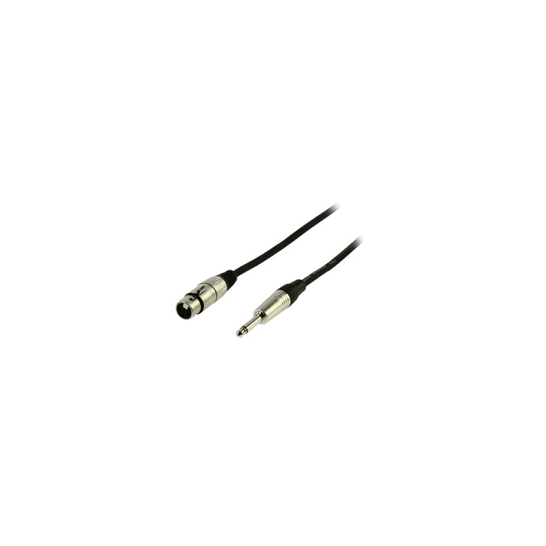 JACK HAN MONO 6.3mm-XLR HUN KABEL 4m UBALANCERET