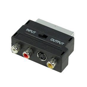 SCART ADAPTER/3xPHONO+S-VHS/SWITCH