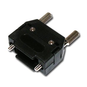 D-SUB HUS 9pl (+ VGA) SORT PLAST FINGERSKRUER M3