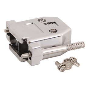 D-SUB HUS 15pl PLAST/METALLISERET FINGERSKRUER M3