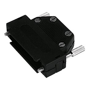 D-SUB HUS 37pl SORT PLAST FINGERSKRUER 4-40UNC