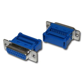 D-SUB HUN 15PL. f. FLADKABEL