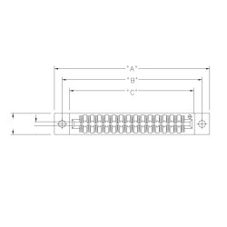 Printkantkonnektor 2x22pl PC PINS