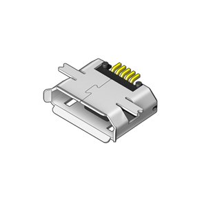 USB MICRO-B FATNING SMD 5-POLET