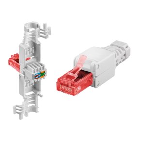 RJ45 8/8 MODULARSTIK SAMLES UDEN BRUG AF V�RKT�J CAT6