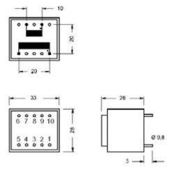 PRINTTRANSFORMATOR 1x18V/1.8VA