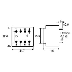 TRANSFORMATOR MINI 6V 0.35VA
