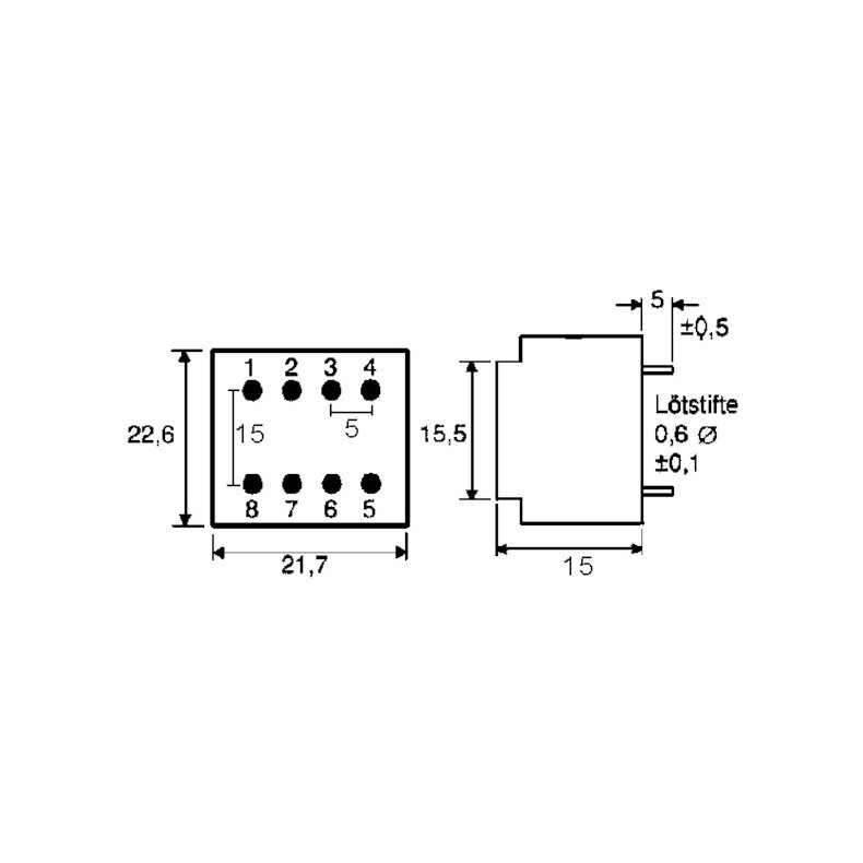 TRANSFORMATOR MINI 6V 0.35VA
