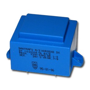 PRINTTRANSFORMATOR 1x24V/3VA MED MONTAGEFLIGE