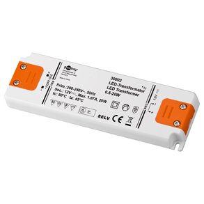 LED TRANSFORMER 0.5-20W 12VDC IKKE DMPBAR