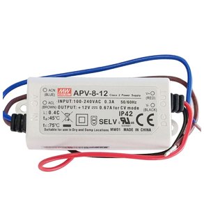 LED DRIVER 230 TIL 12V/667mA 8W IKKE DMPBAR