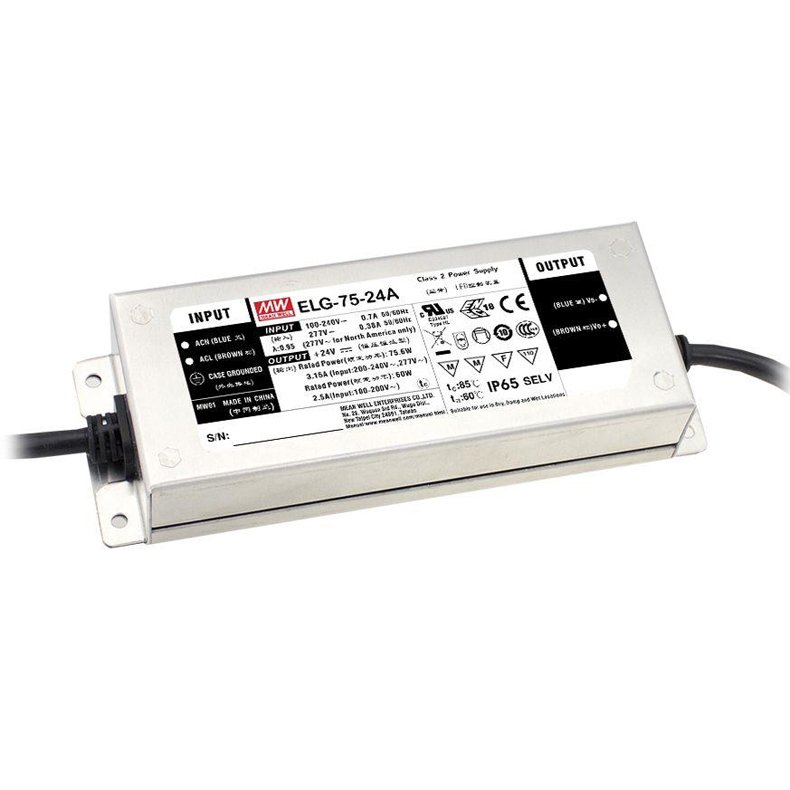 LED-DRIVER 60W 5A CV+CC IP67 ELG-75-12-3Y