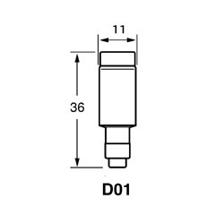 Sikring 10A(Neozed) D01 36x11mm