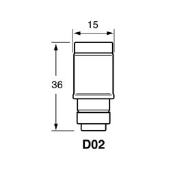 Sikring 25A(Neozed) D02 36x15mm