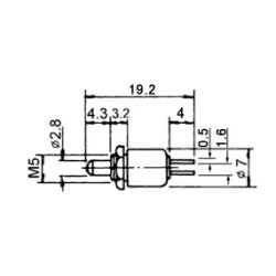 Mikroringetryk metalhus rd OFF-(ON) 5mm